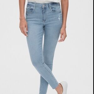 GAP Mid Rise Favorite Jeggings with Raw Hem